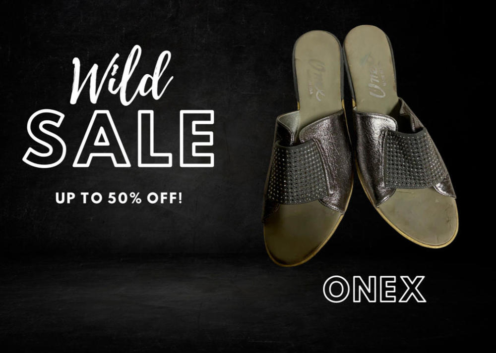 Onex Wedge Sandals Women's Size 11 Silver Bejeweled Slip On Slides Casual Shoes